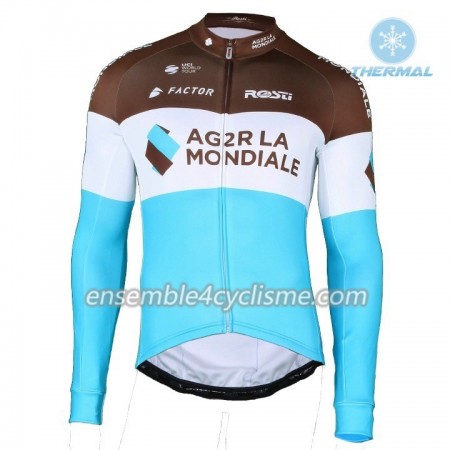 Maillot Cyclisme 2018 AG2R La Mondiale Hiver Thermal Fleece N002